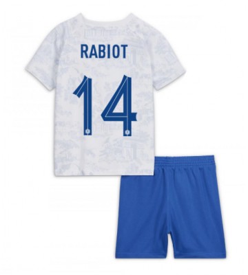 Frankrig Adrien Rabiot #14 Udebanesæt Børn VM 2022 Kort ærmer (+ korte bukser)
